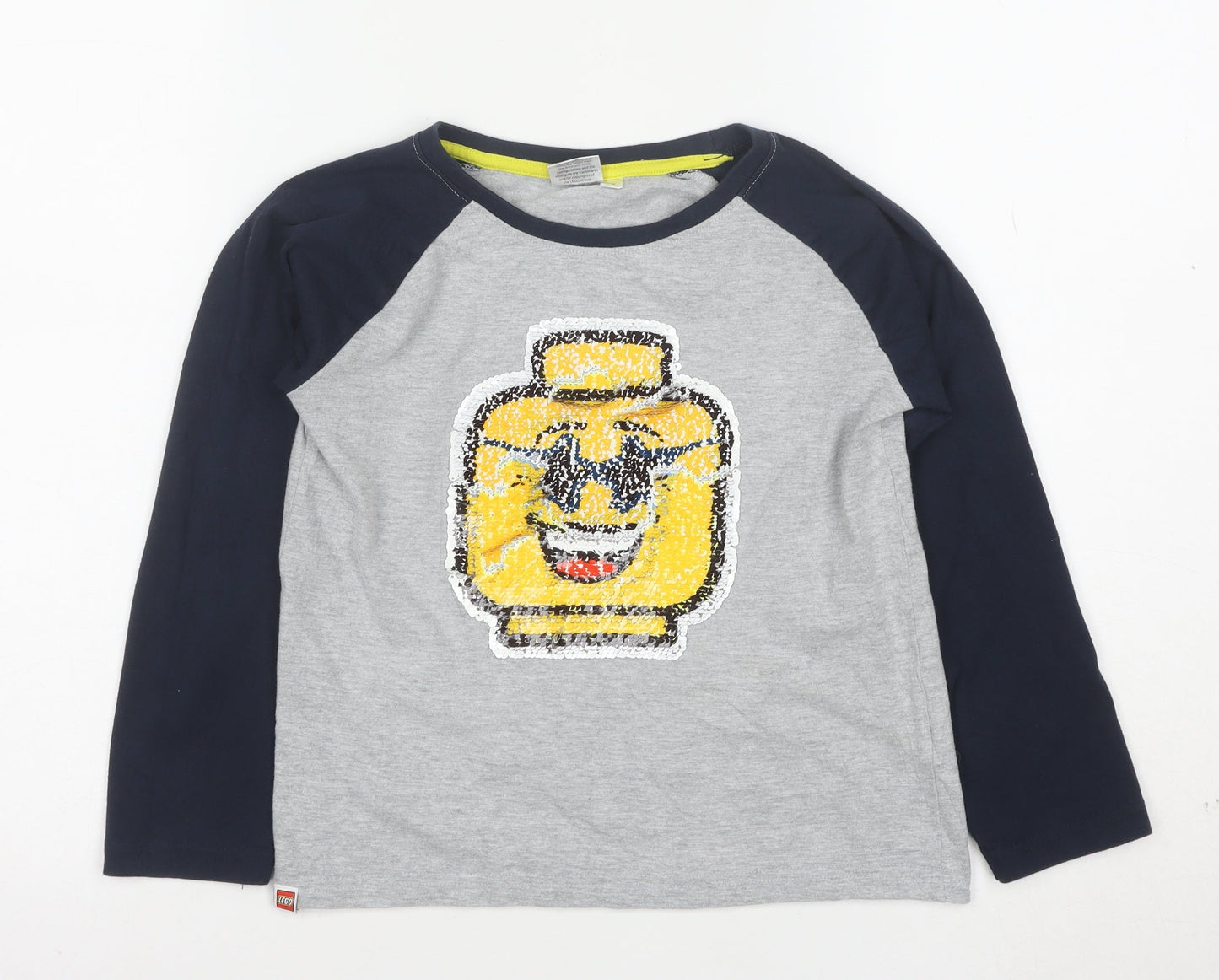 John Lewis Boys Grey LEGO Sequin Long Sleeve T-Shirt 4-5 Years