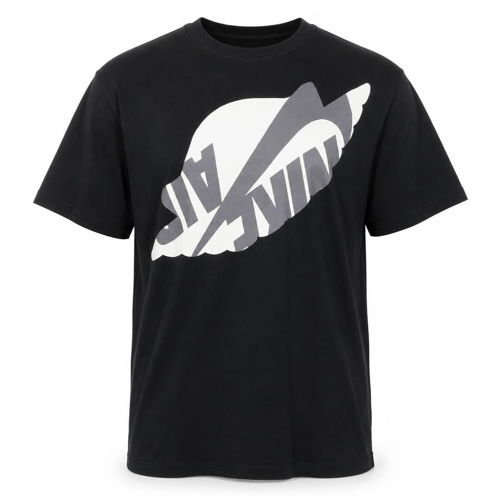 Jordan Men's Black Air Logo Graphic T-Shirt Size L Cotton