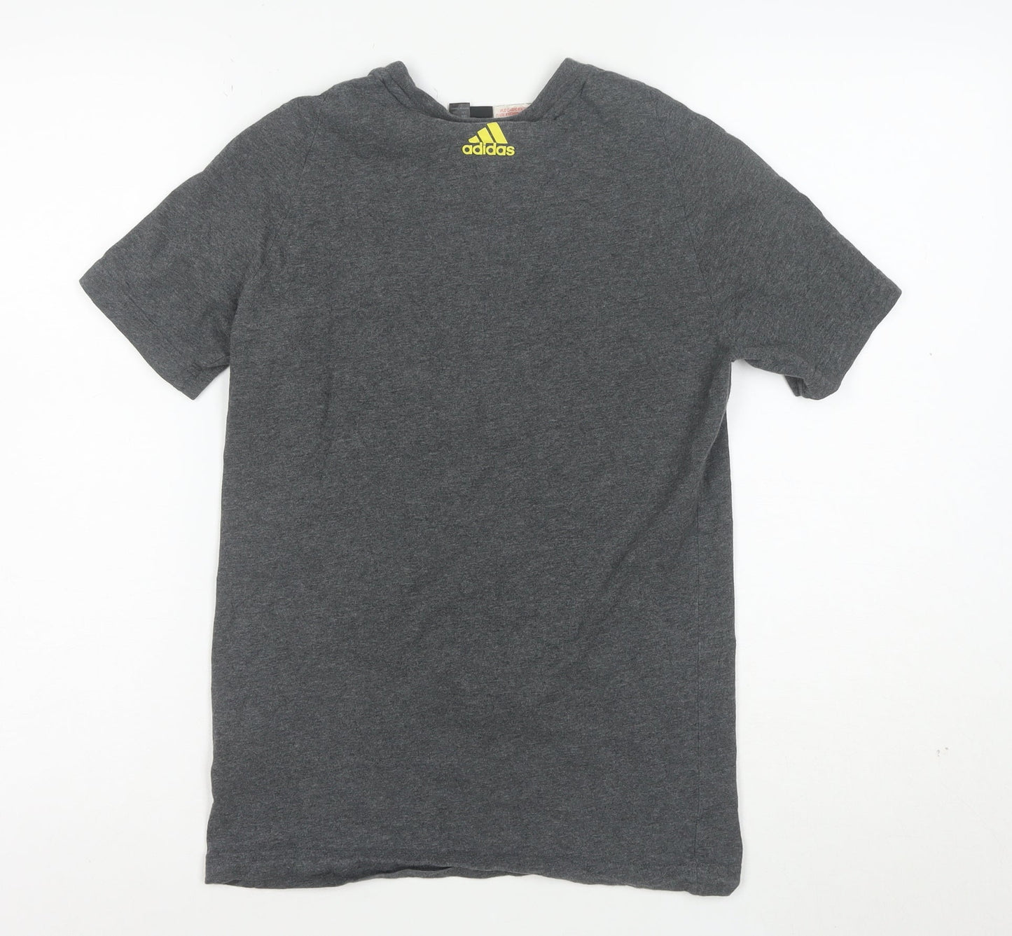adidas Boys Grey 13-14 Years Short Sleeve Logo T-Shirt