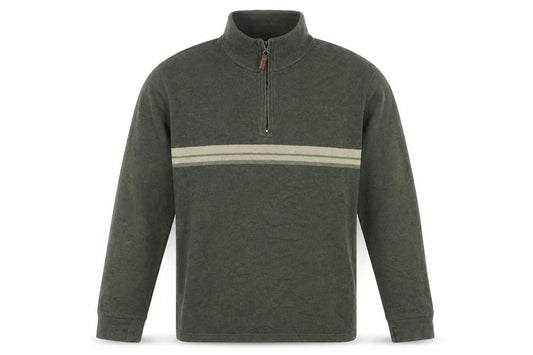 Denver Hayes Men’s Green XL 1/4 Zip Cotton Knit Sweatshirt