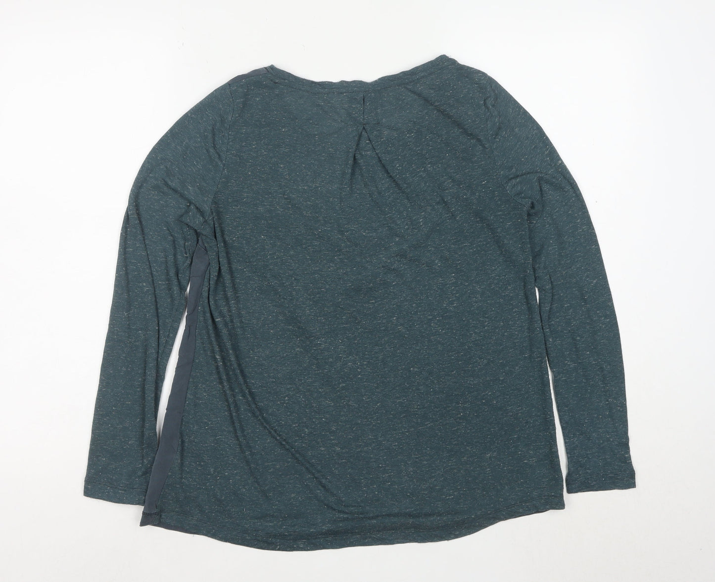 Fat Face Women's Blue Long Sleeve Blouse Size 14 Viscose Cotton Mix
