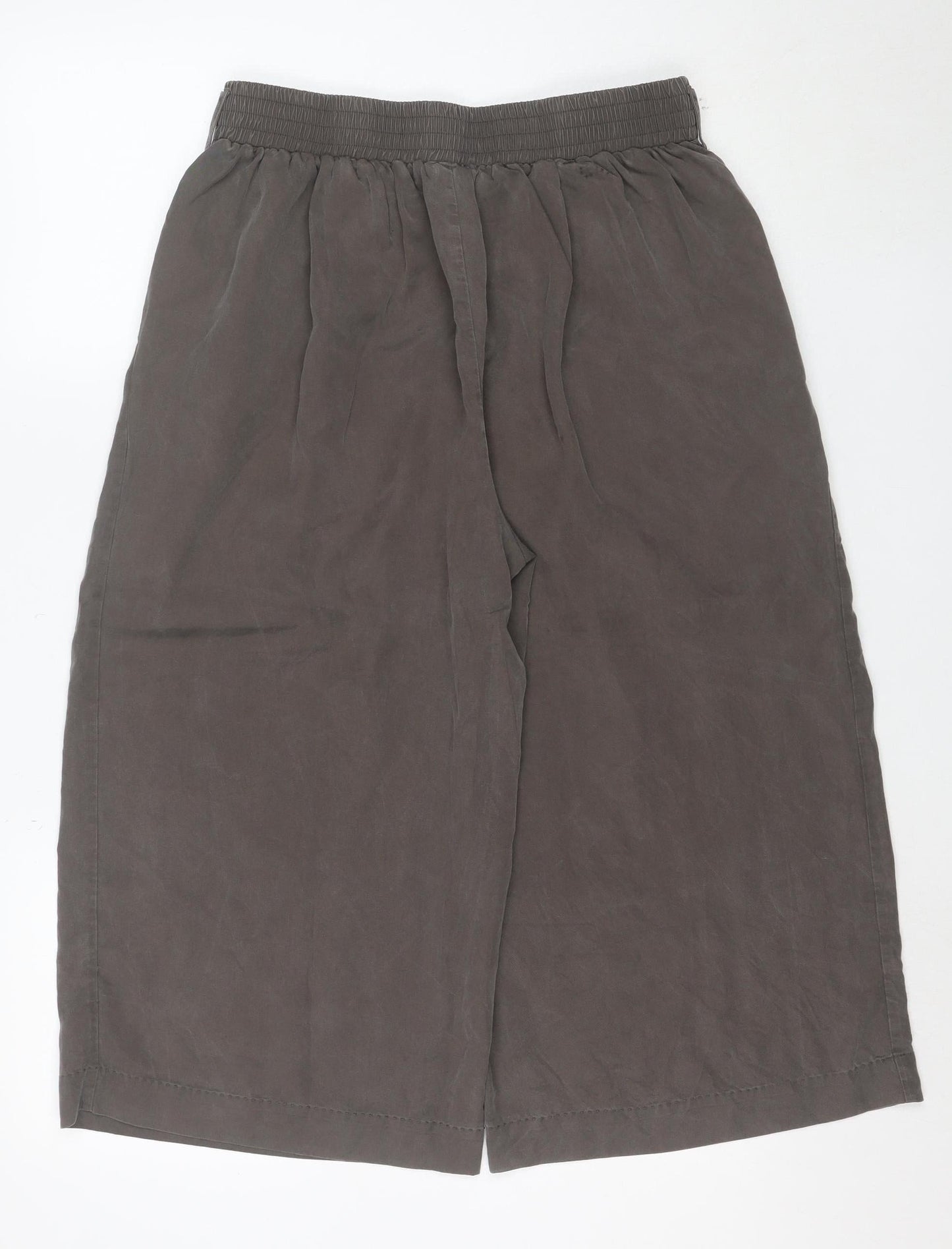 Oliver Bonas Women Grey Wide-Leg Viscose Culottes Size 12