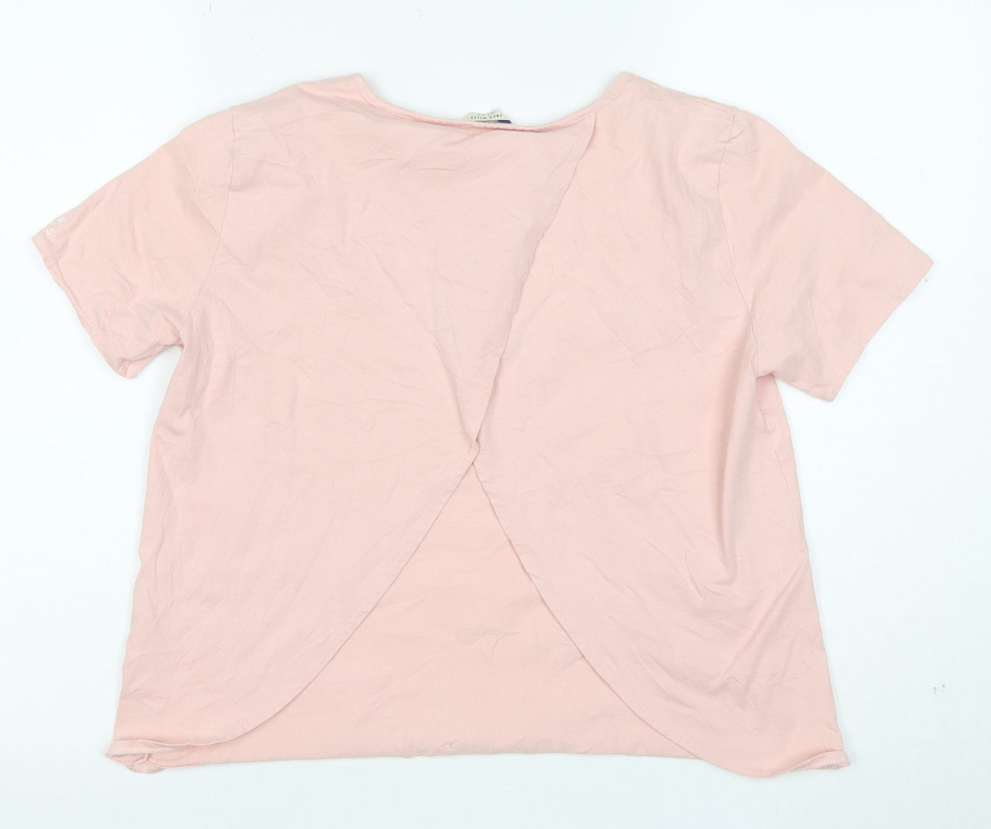 Jack Wills Women's Pink Short Sleeve Cotton T-Shirt Size 8