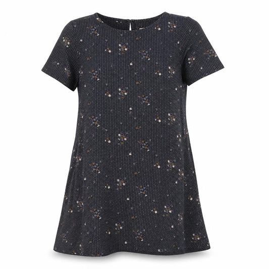 FatFace Womens Blue Floral Short Sleeve A-Line Dress Size 10