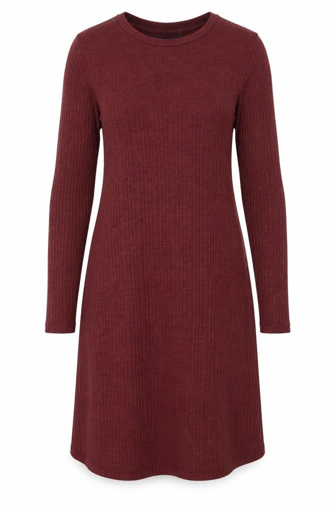Marks & Spencer Women Red Size 10 Long Sleeve Shift Jersey Dress