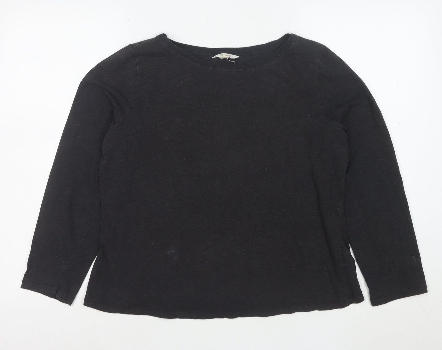 Seasalt Cornwall Women’s Black Petite Long Sleeve Cotton T-Shirt UK 12
