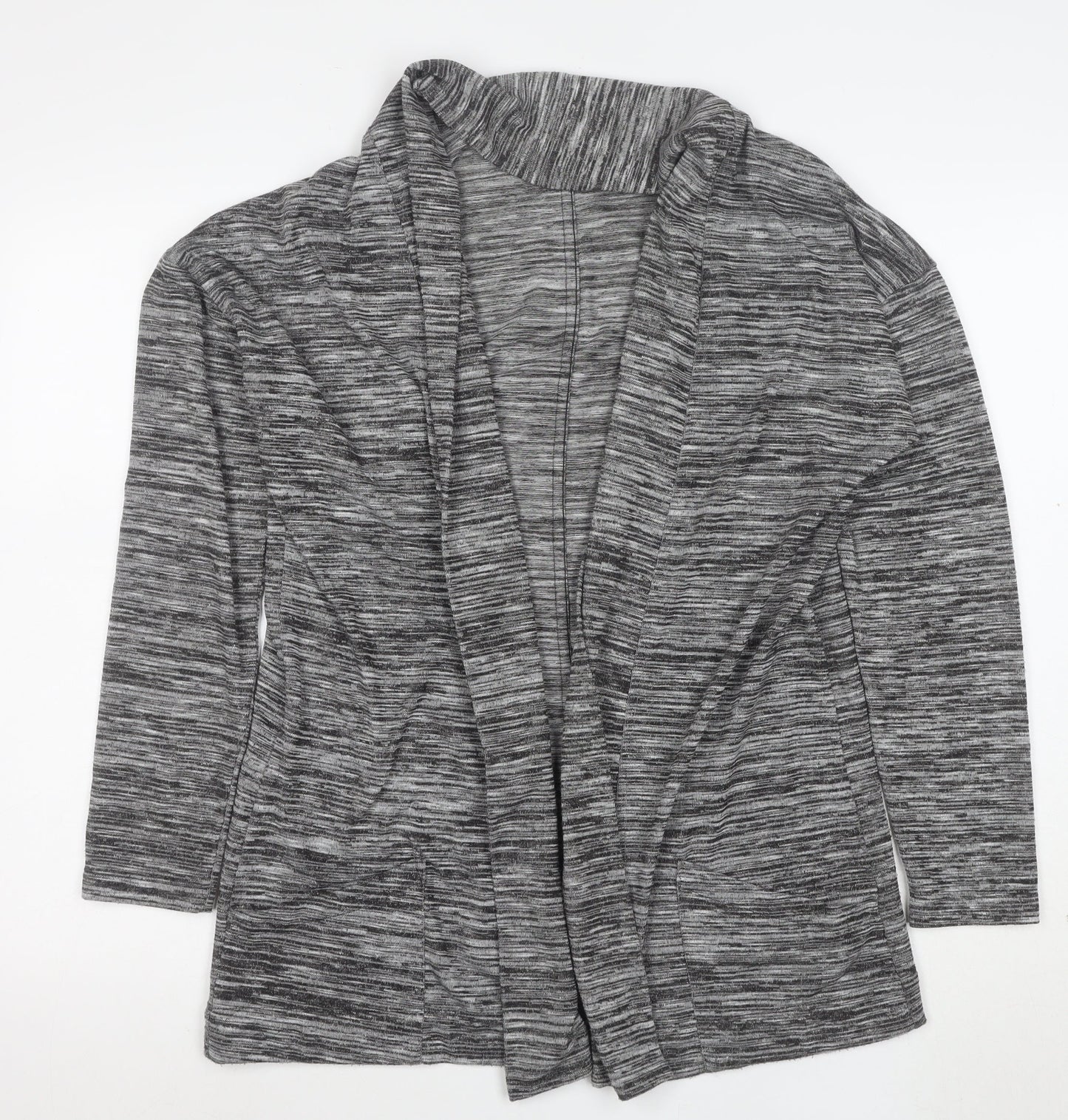 Marks and Spencer Women's Grey Open Front Long Sleeve Cardigan Size 16