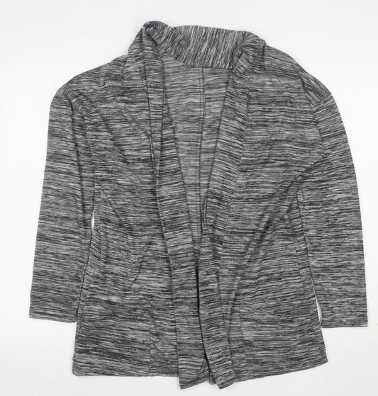 Marks and Spencer Women's Grey Open Front Long Sleeve Cardigan Size 16
