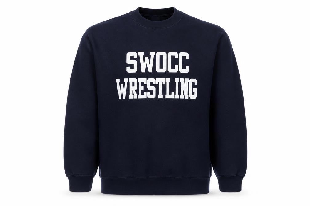 Gildan Men's Blue Heavy Blend Wrestling Graphic Pullover Sweatshirt M