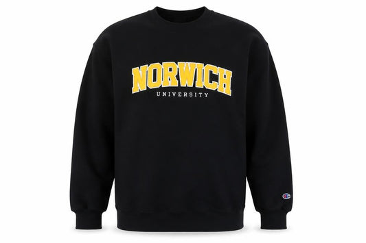 Champion Mens Black Norwich University Pullover Sweatshirt L