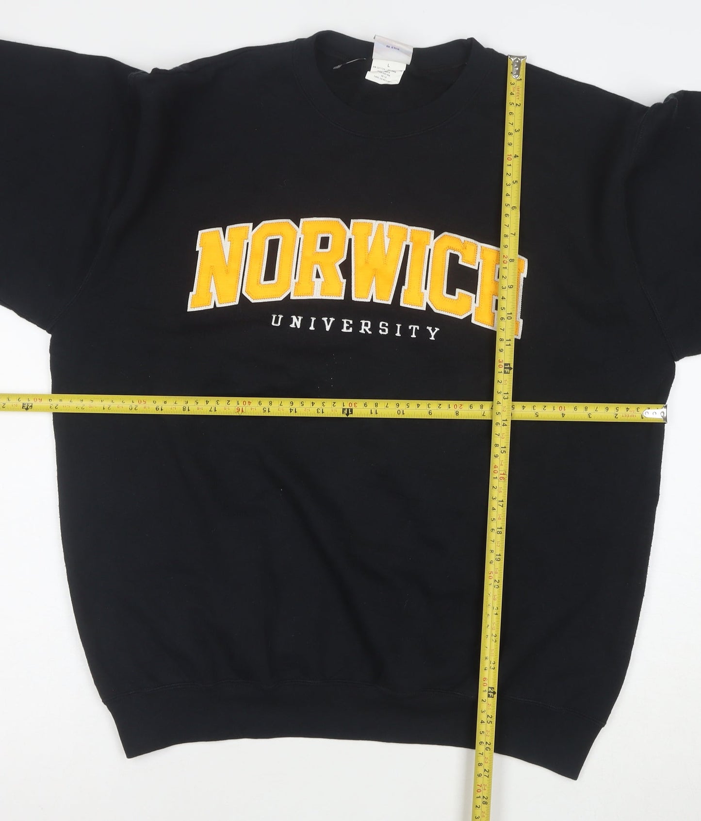 Champion Mens Black Norwich University Pullover Sweatshirt L