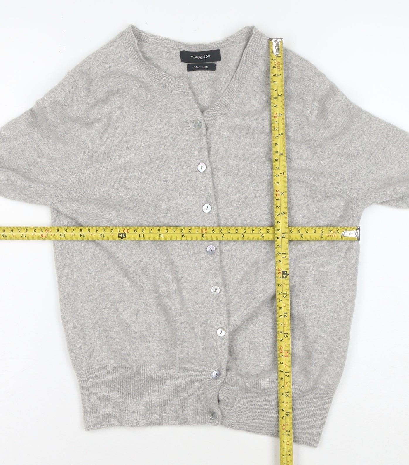 Marks and Spencer Women’s Grey 100% Cashmere Cardigan Size 10