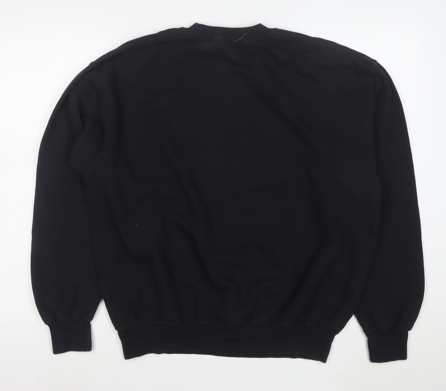Fruit of the Loom Men's Black Graphic Pullover Sweatshirt L Classic Fit