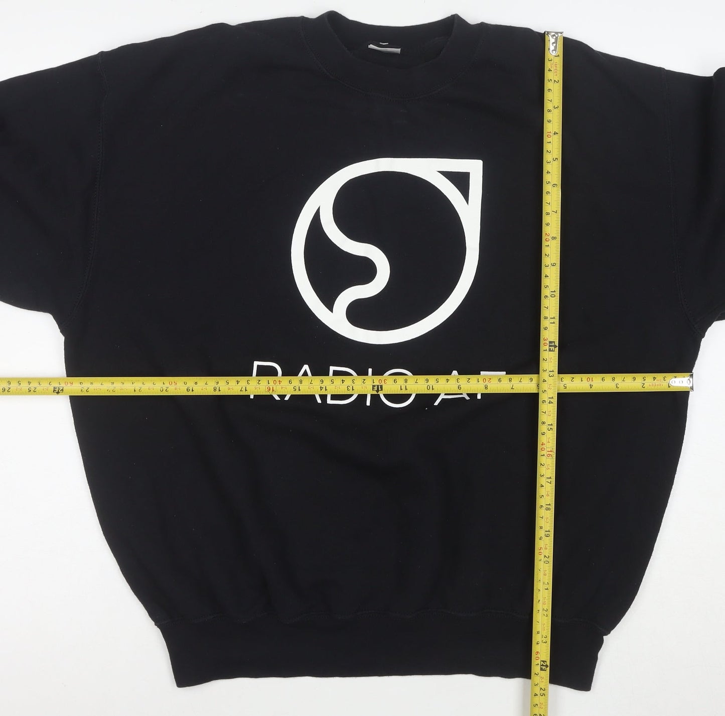 Fruit of the Loom Men's Black Graphic Pullover Sweatshirt L Classic Fit