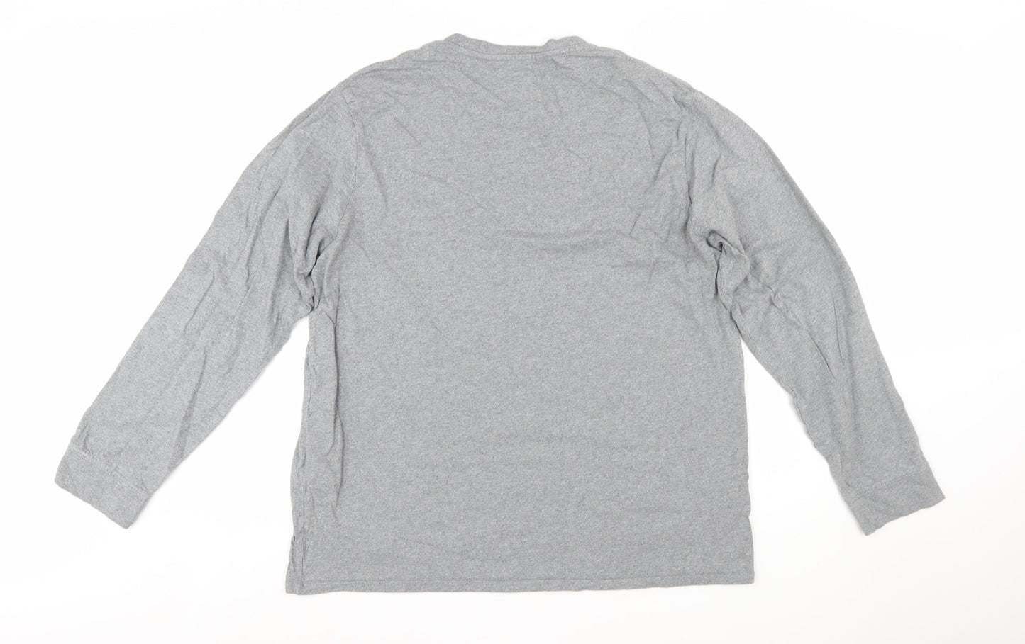 Levi's Men's Grey Long Sleeve Crew Neck Cotton T-Shirt XL