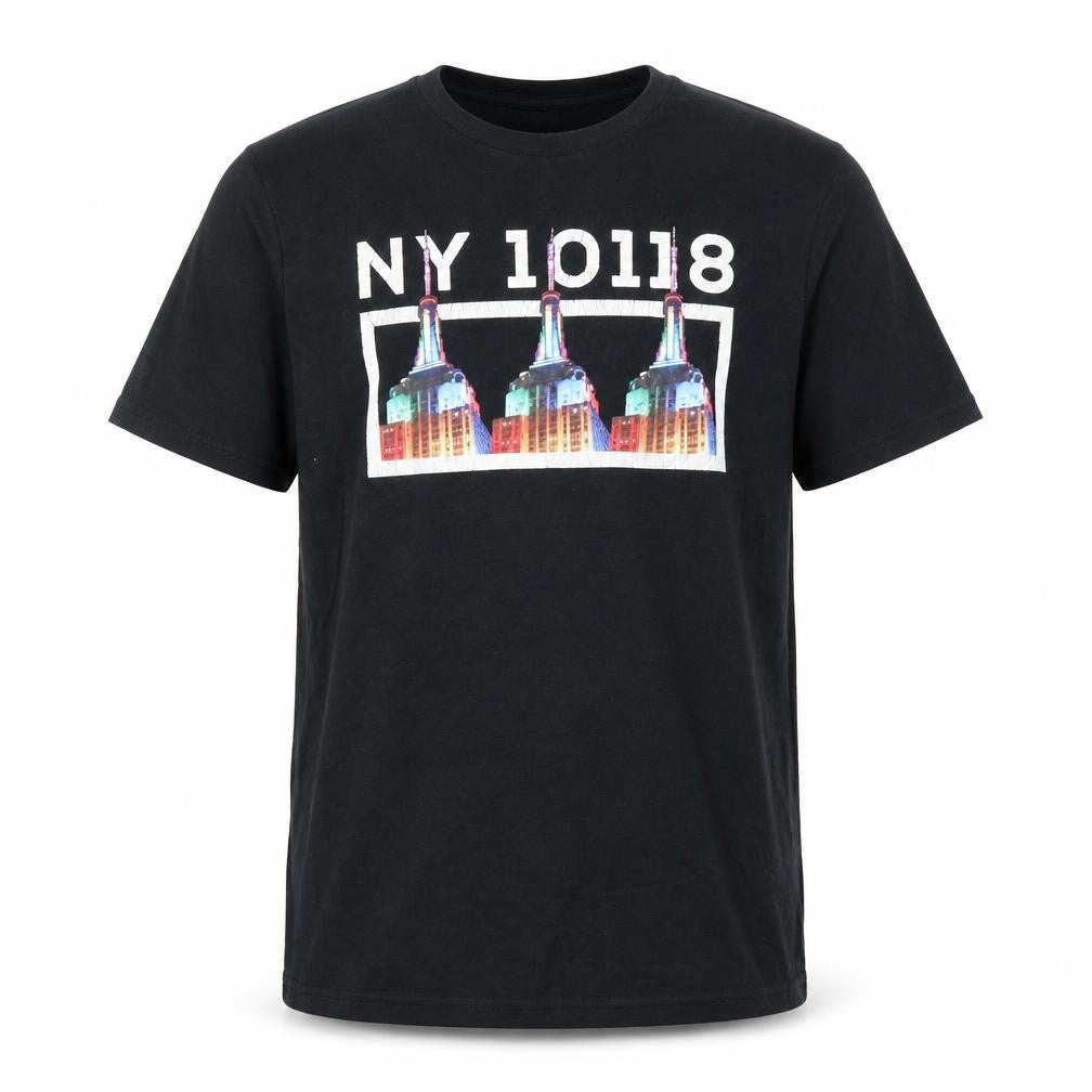 White Threads Men's Black NY Graphic City T-Shirt Size M