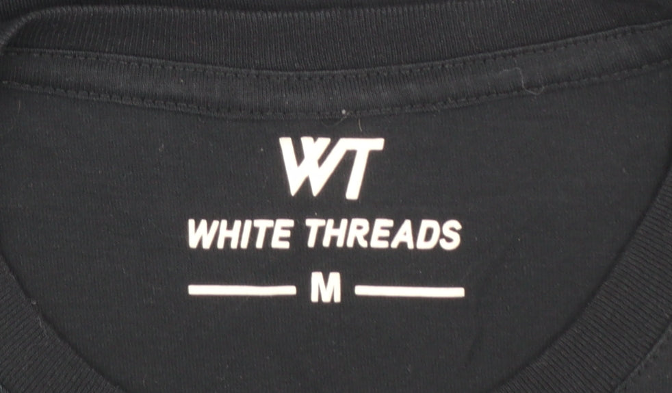 White Threads Men's Black NY Graphic City T-Shirt Size M