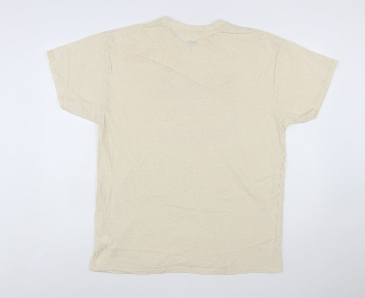 Brisco Brands Men's Beige Lone Star Graphic Retro T-Shirt XL