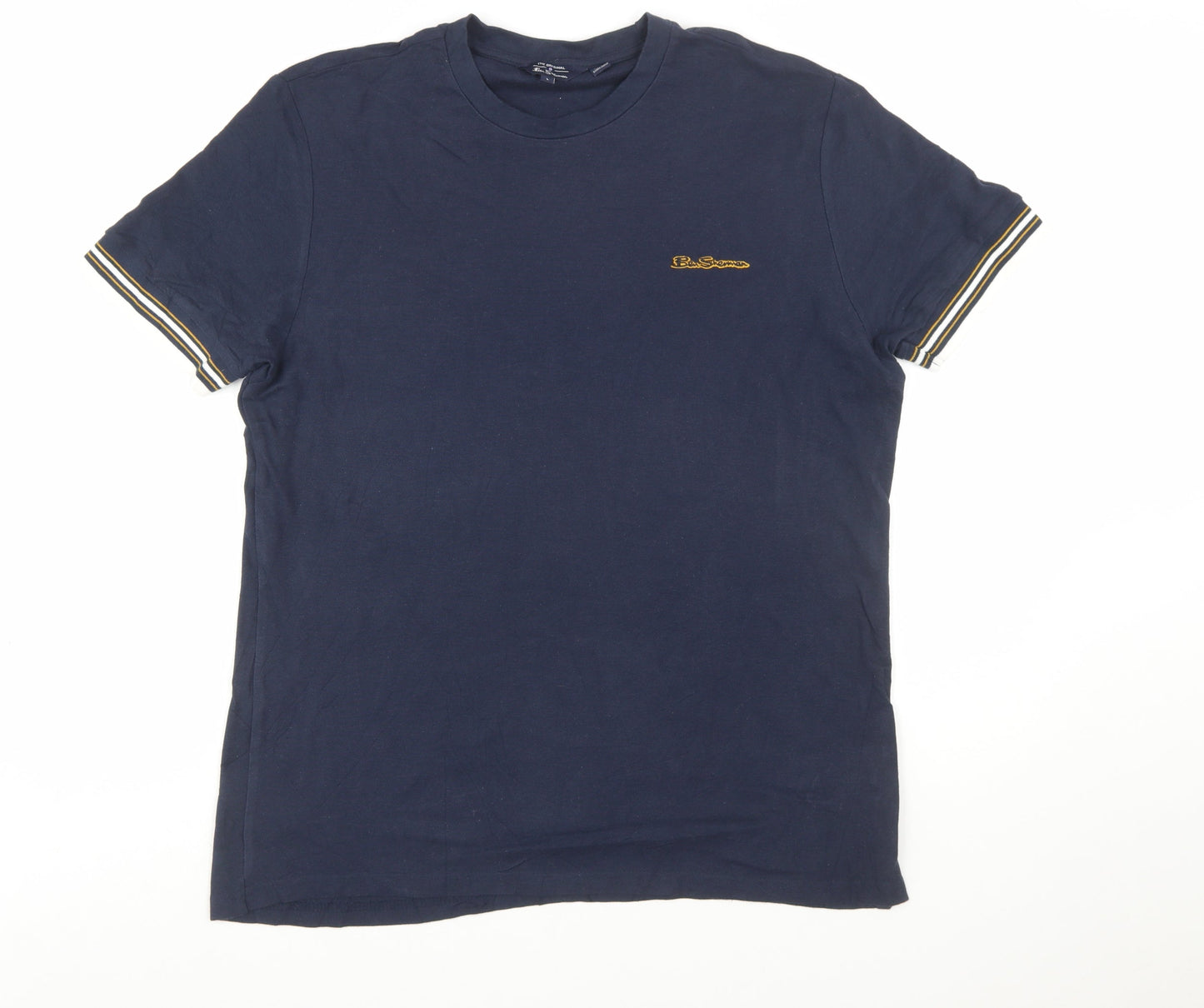 Ben Sherman Men's Dark Navy Crew Neck Short Sleeve Cotton T-Shirt L