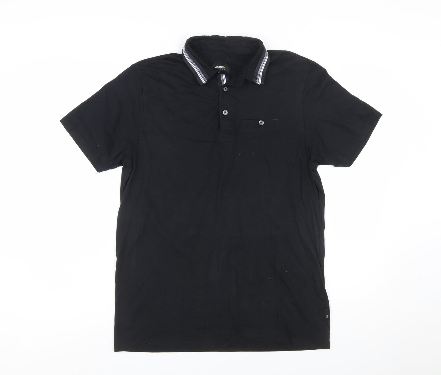 Burton Menswear London Black Polo Shirt Men M Regular Fit Cotton