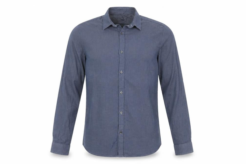 Hugo Boss Men's Blue Slim Fit Long Sleeve Cotton Shirt M