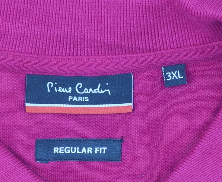 Pierre Cardin Men’s Red 3XL Regular Fit Cotton Polo Shirt