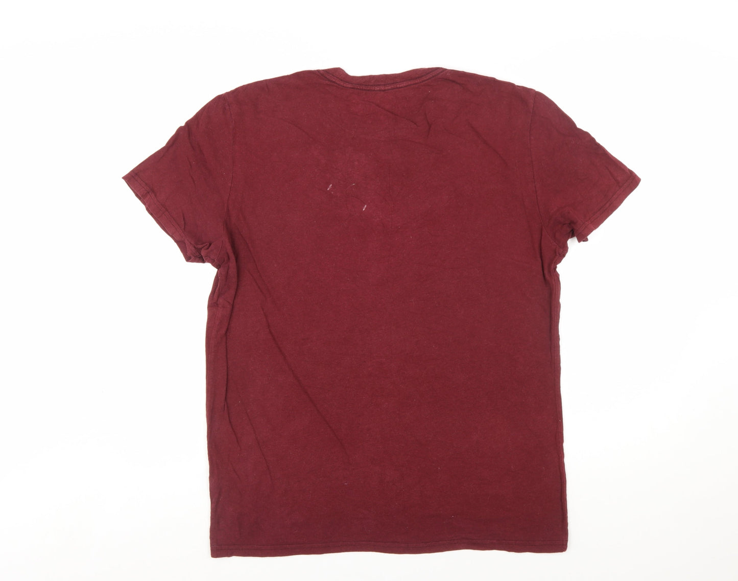 American Eagle Outfitters Men's Maroon Athletic Fit Graphic T-Shirt Size M