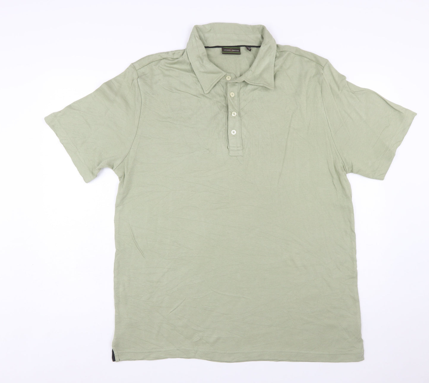 Joseph Abboud Men's Green Cotton Short Sleeve Polo Shirt Size L
