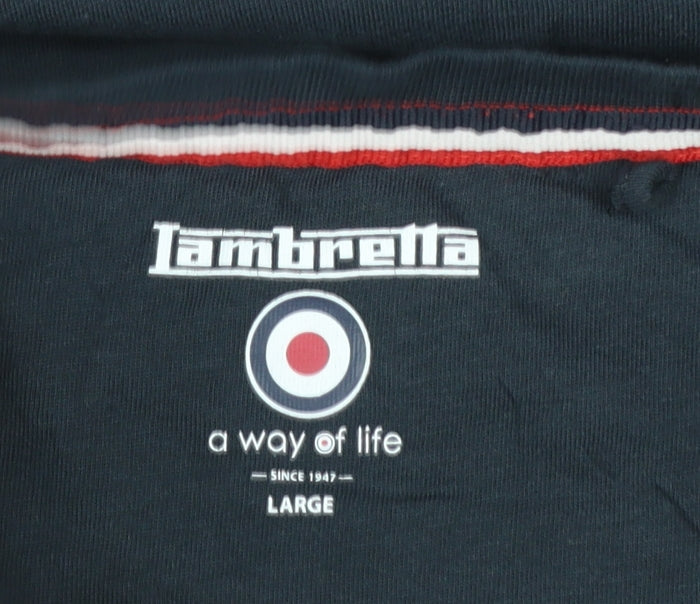 Lambretta Men's Navy Heritage Graphic T-Shirt Large Cotton Crew Neck