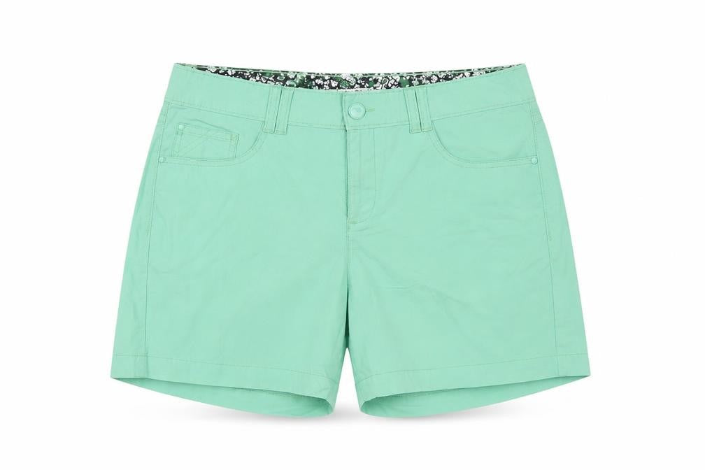 Lee Women's Green Chino Shorts Size 10 Cotton Blend Casual
