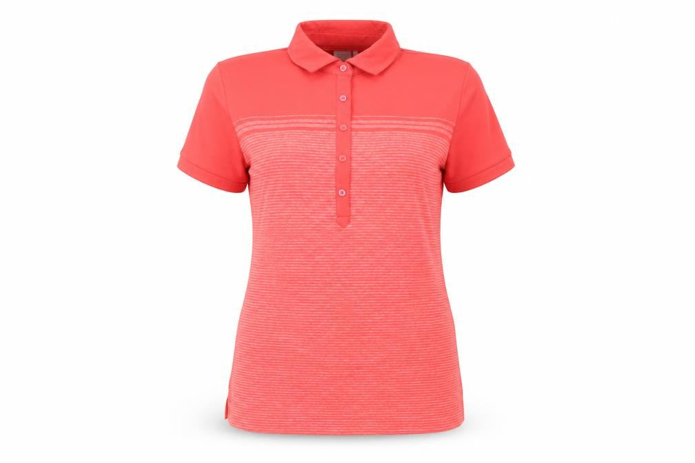Ping Womens Red Polo Shirt UK 12 Short Sleeve Moisture Wicking Top