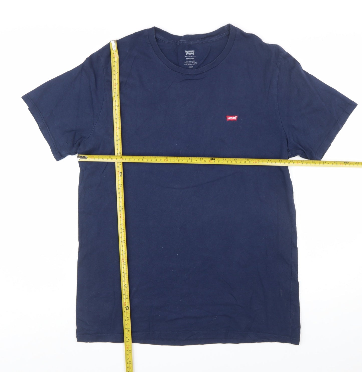 Levi's Men's Blue Cotton Crew Neck Regular Fit T-Shirt M