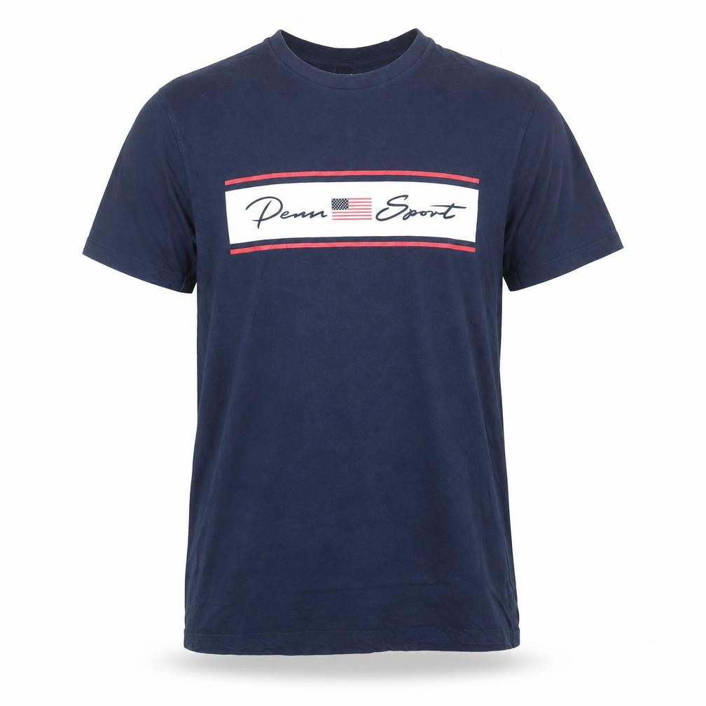 Penn Sport Men's Blue Graphic Crew Neck T-Shirt Size M