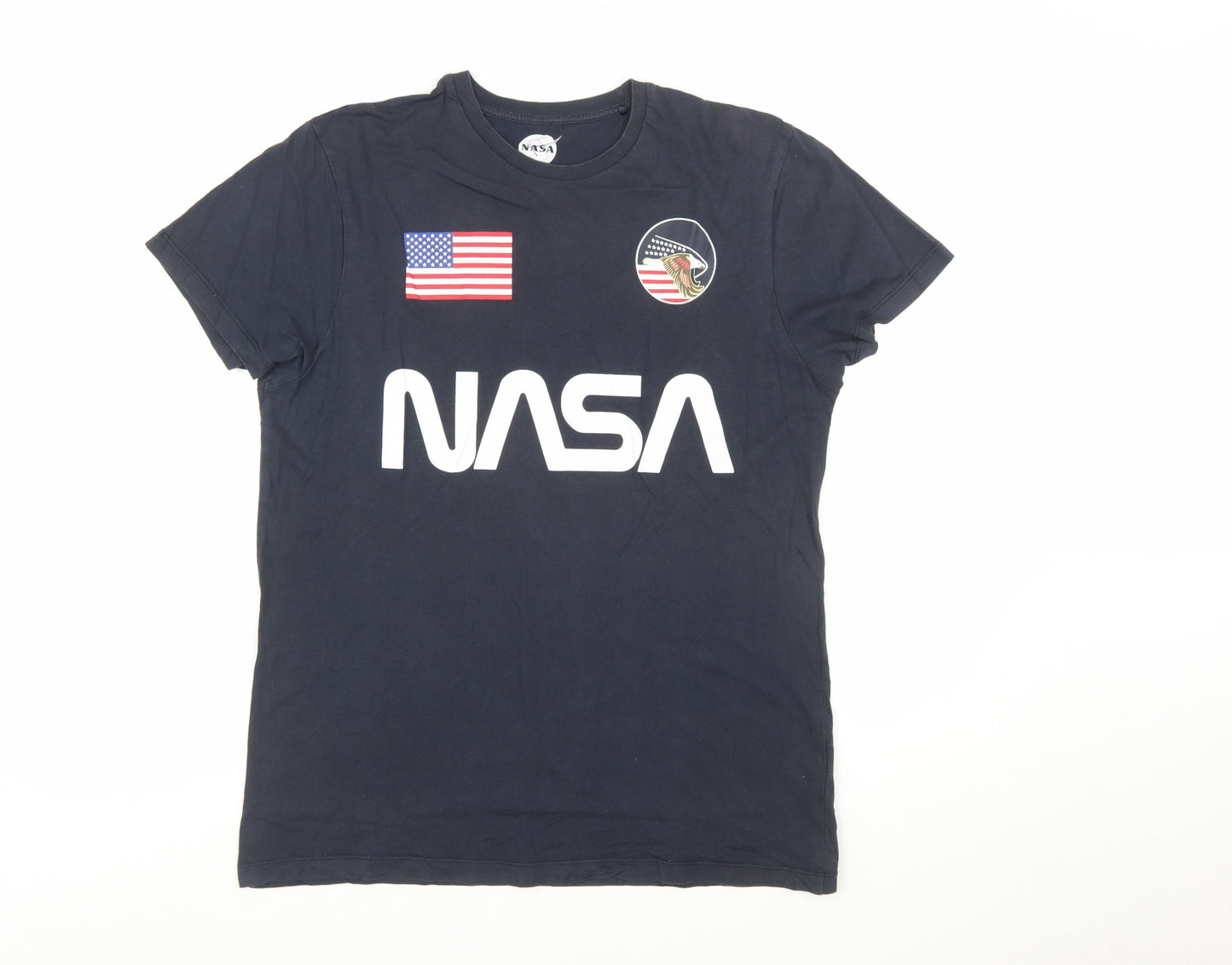Primark Women’s Black NASA Logo Basic Cotton T-Shirt XL