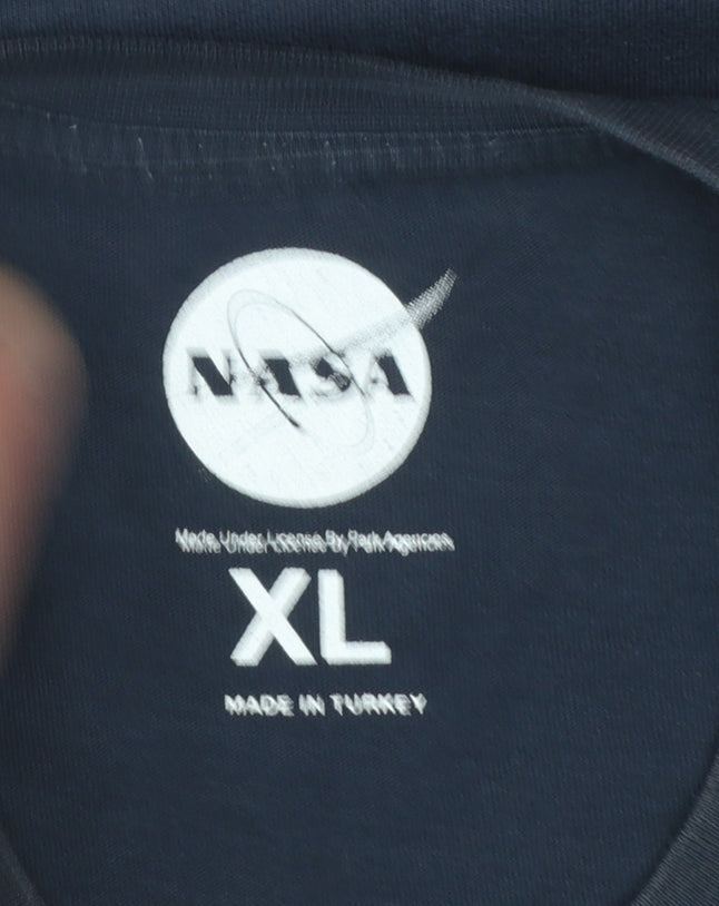 Primark Women’s Black NASA Logo Basic Cotton T-Shirt XL