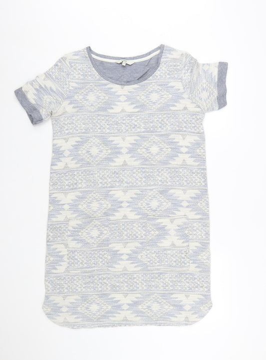 Next Women Grey Aztec Knit T-Shirt Dress Size 12