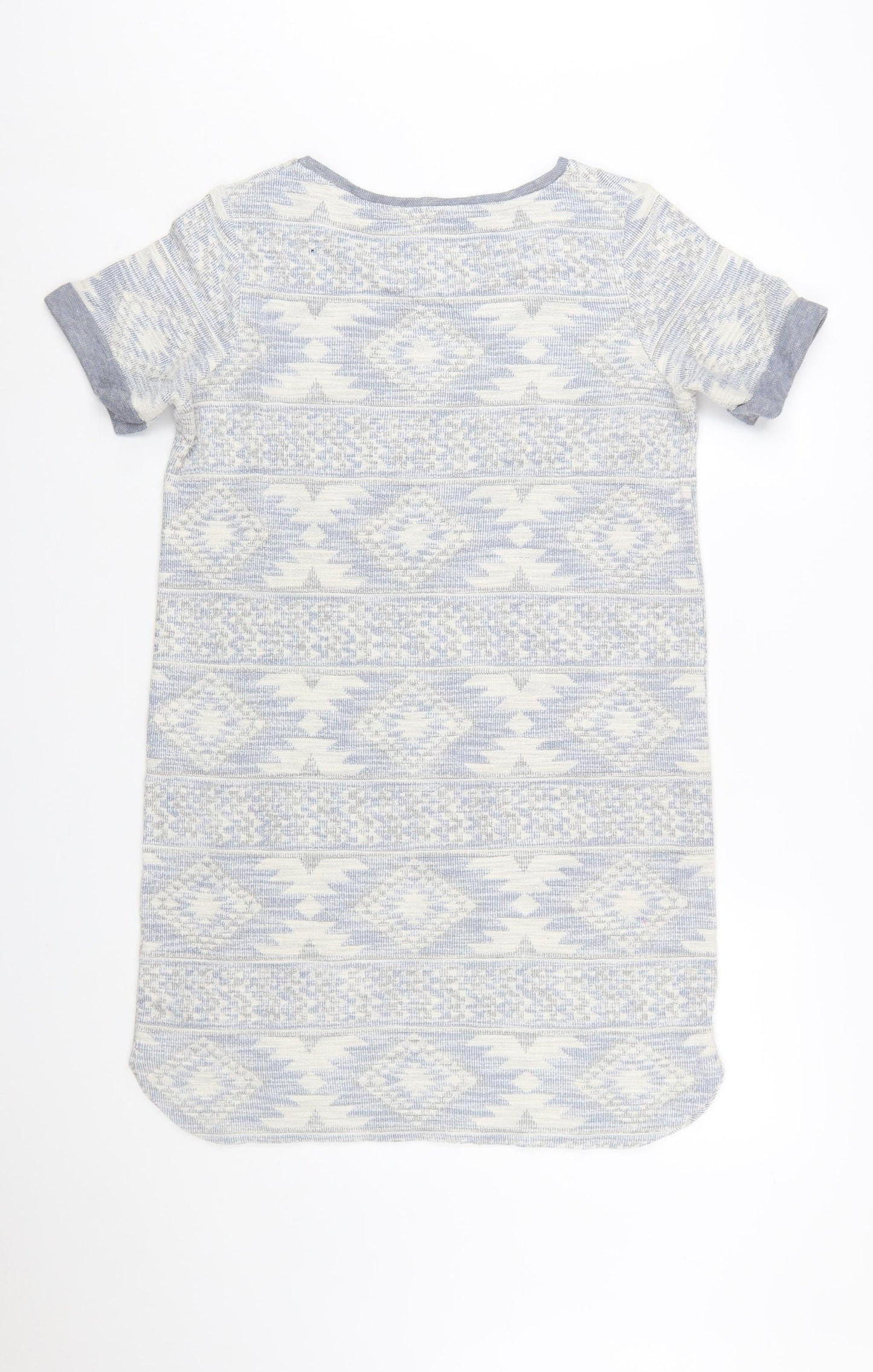 Next Women Grey Aztec Knit T-Shirt Dress Size 12