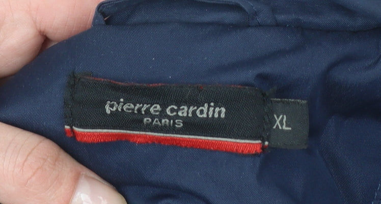 Pierre Cardin Men's Blue XL Puffer Jacket Winter Zip Coat