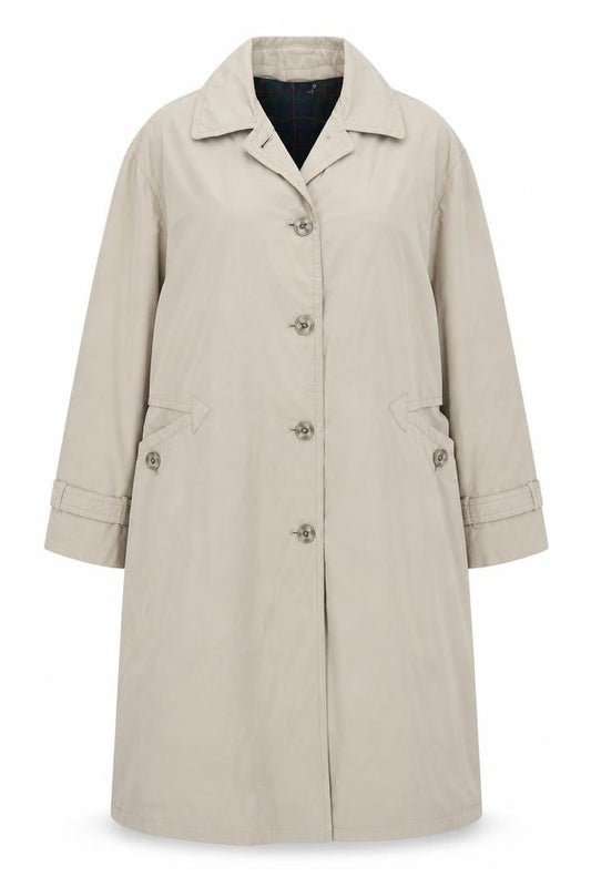 Misty Harbor Women Beige Long Trench Coat Size 10 Classic Belted