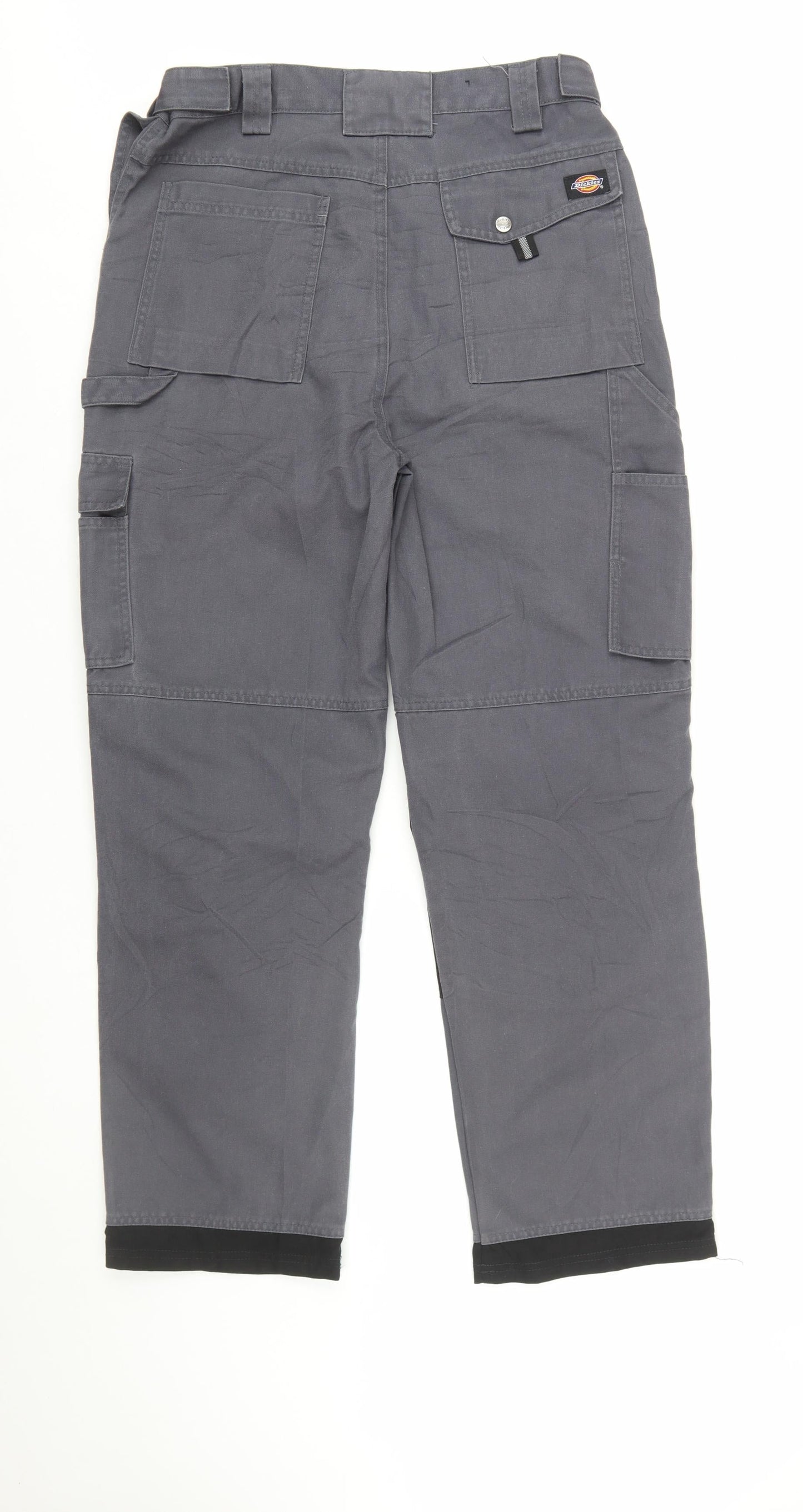 Dickies Men's Grey 34R Cargo Work Trousers Polyester Cotton