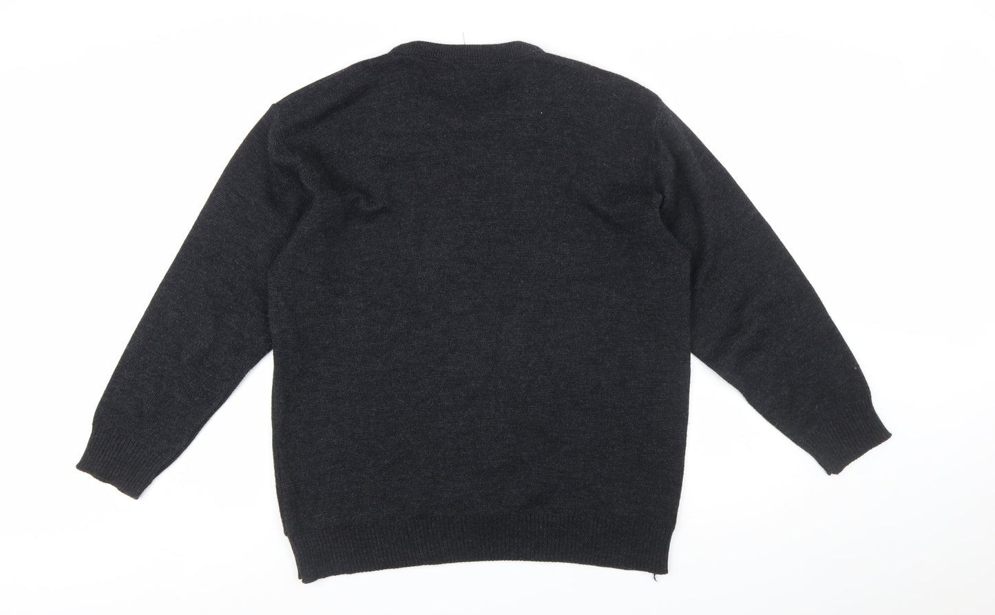 Winterbeck by Peter Gribby Mens Black Geometric Wool Blend Pullover XL