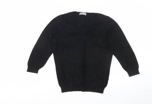 Marks and Spencer Women’s Black V-Neck Knit Jumper Size 14