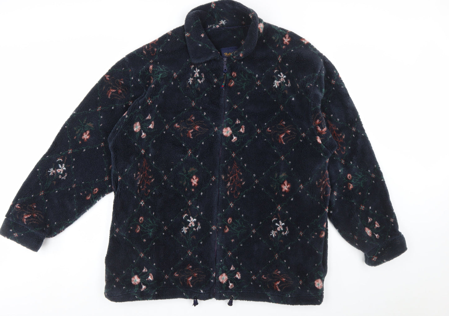 Radish Countrywear Women's Blue Floral Fleece Jacket XL