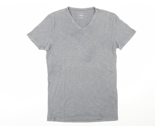 Gap Men's Grey V-Neck Lightweight Cotton T-Shirt Size S