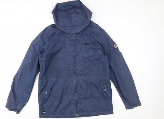 Regatta Men's Blue Waterproof Hooded Jacket M Hiking Outdoor