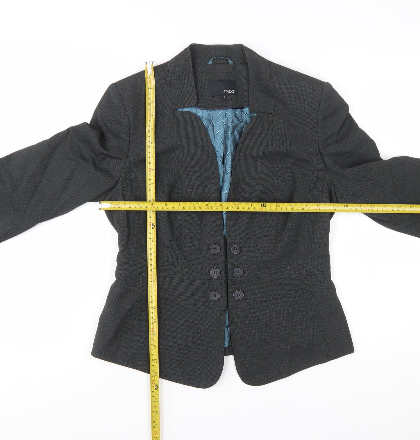 Next Women’s Black Size 12 Tailored Blazer Jacket Single-Breasted