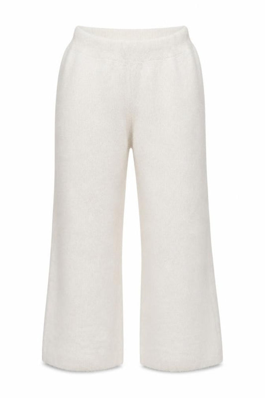 In The Style Women's Ivory Knit Wide-Leg Trousers Size 14-16