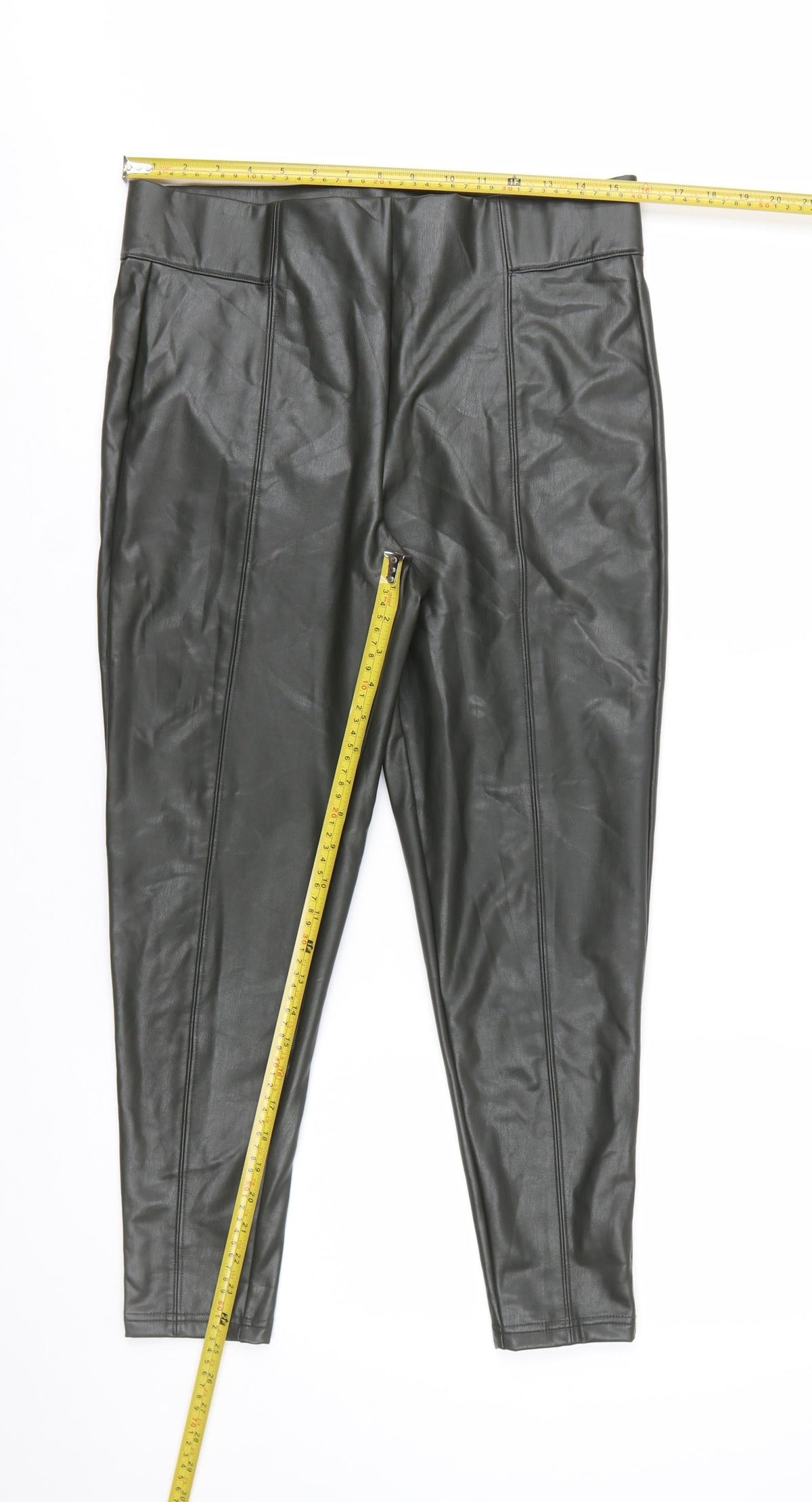 Marks & Spencer Women Black Size 14 Faux Leather Leggings