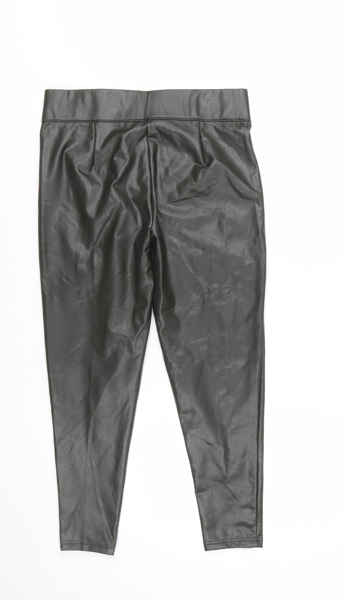Marks & Spencer Women Black Size 14 Faux Leather Leggings