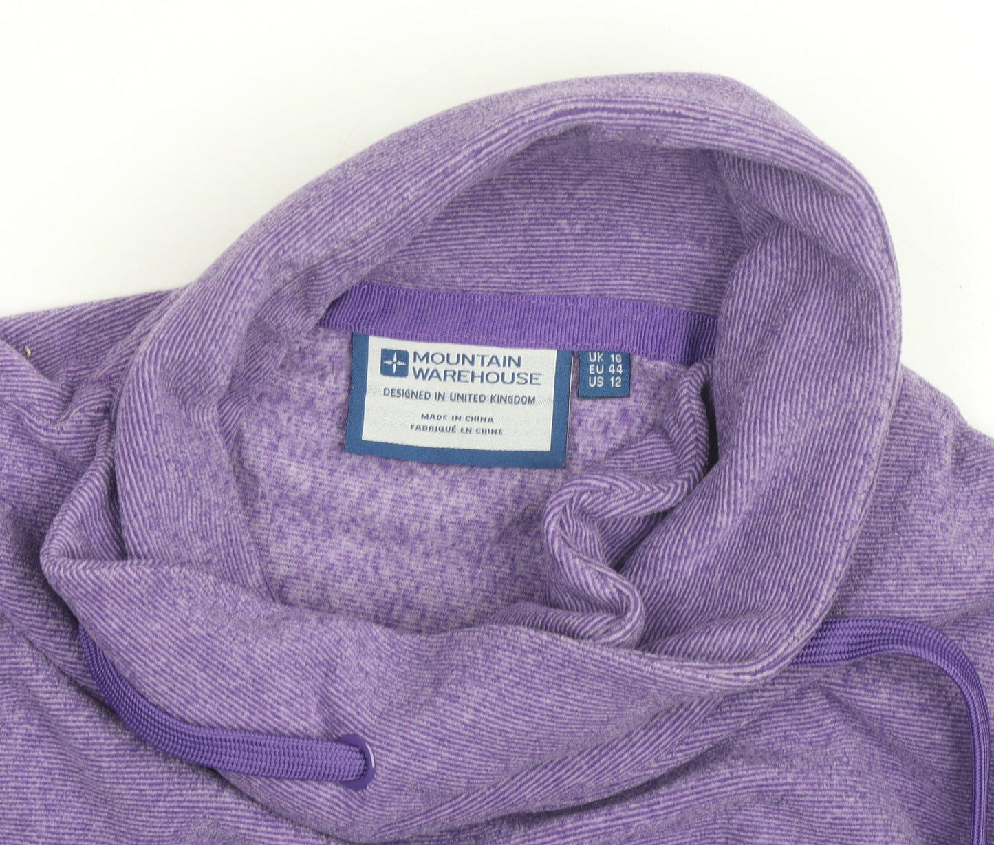 Mountain Warehouse Women Purple Size 16 Pullover Cowl Neck Sweatshirt